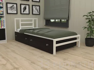 Купить металлическую кровать Титан в СПб с ящиками- 33 Кровати