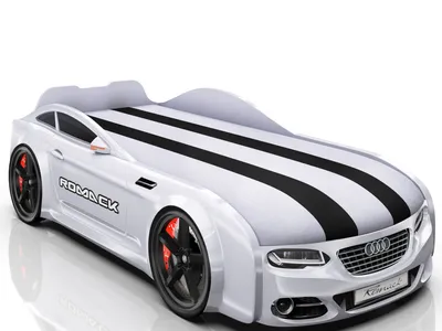 Кровать машина Real-M Audi A7 для мальчика белая купить в интернет магазине  Romack-Russia.ru