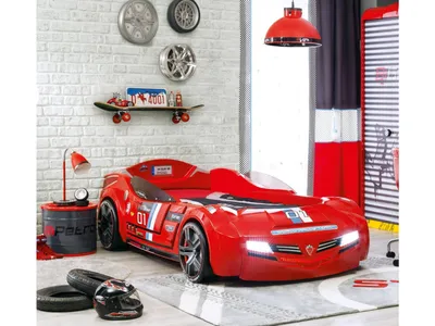 Кровать-машина красная Biturbo фабрики Cilek купить по выгодной цене в  интернет-магазине MiaSofia