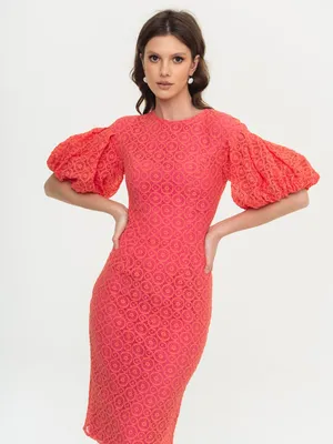 Элегантное платье -футляр из комфортного кружева 0593 бренда Emilia  dell'Oro купить онлайн