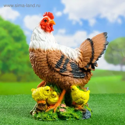 Садовая фигура \"Курица с цыплятами\" большая 30х17х42см (1134671) - Купить  по цене от 1 390.00 руб. | Интернет магазин SIMA-LAND.RU