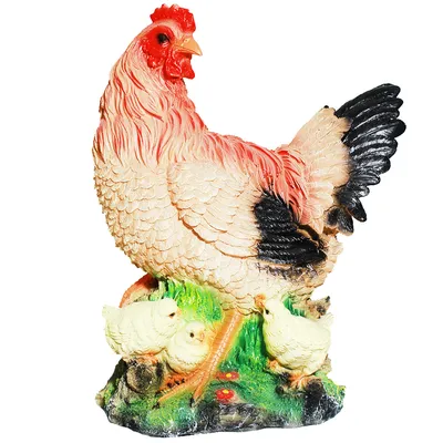 Фигура для сада Курица с цыплятами