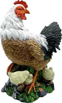 Садовая фигура «Курица с цыплятами» высота 41 см в Москве – купить по  низкой цене в интернет-магазине Леруа Мерлен