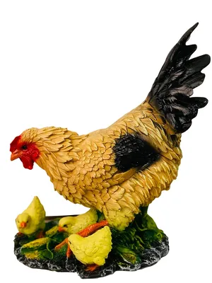 Садовая фигурка Курица с цыплятами Наш Дом 18309930 купить в  интернет-магазине Wildberries