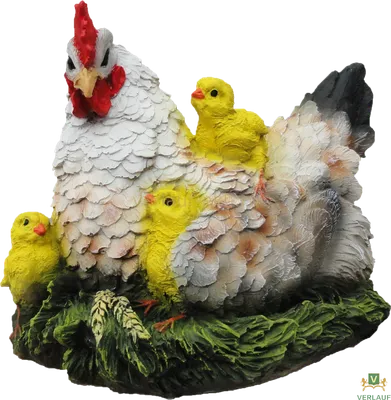 Фигурка декоративная для сада из бетона Курочка с цыплятами купить в  интернет магазине Советский, цены, недорого | Домашние птицы