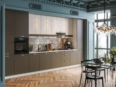 Модульная Кухня Грейс 4.6 m Бежево-коричневый | Бежевый | Коричневый