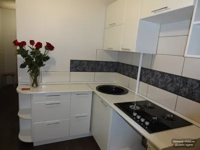 Дизайн угловой белой кухни 5,7 кв.м (12 фото) | Небольшие кухни, Маленькие  белые кухни, Макеты маленьких кухонь