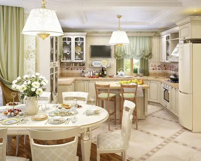 Красивый дизайн кухни гостиной в доме - 70 фото