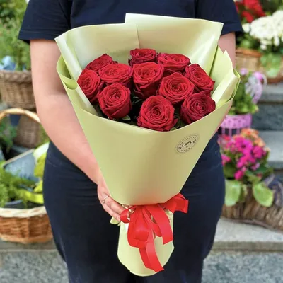 Купить букет из 11 розовых роз в Уфе