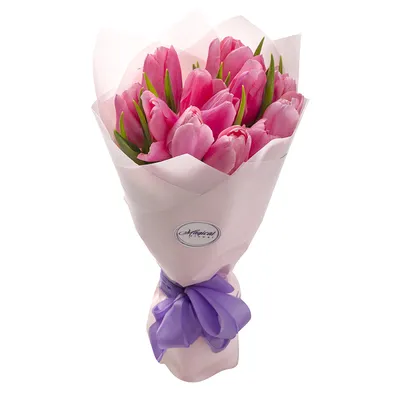 Букет из 11 розовых тюльпанов - купить в Москве по цене 2290 р - Magic  Flower