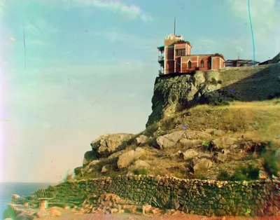 Крым, Ласточкино гнездо — старое ретро фото начала 20 века - фотосток  Fotoart