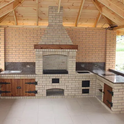 Летняя кухня с мангалом - 55 фото