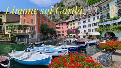 Обои горы, озеро, здания, дома, Италия, панорама, Italy, Ломбардия,  Lombardy, озеро Гарда, Lake Garda, Lago di Garda, Limone sul Garda, Лимоне- суль-Гарда картинки на рабочий стол, раздел пейзажи - скачать