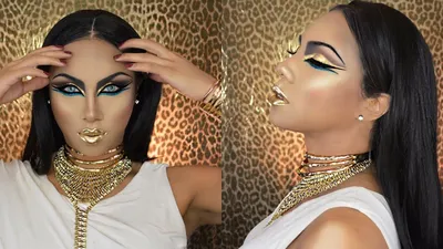 Giving you Cleopatra Realness to slay for Halloween! This is my very 1st  Halloween makeup look so I… | Cleopatra halloween makeup, Goddess makeup,  Goddess halloween