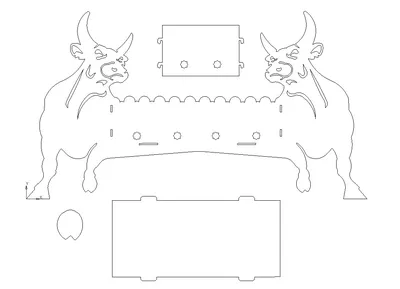 Мангал бык чертежи DXF - КБ онлайн