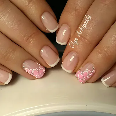 коричневый-маникюр-матовый-глянцевый-френч-nailsxmina - Fotoleo