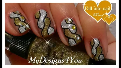 Braided Nail Art | How to Woven Nails | Gold \u0026 Silver Nail Design ♥  Плетеный Дизайн Ногтей Косичка - YouTube