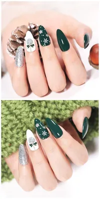 новогодний маникюр | Image nails, Christmas gel nails, Chistmas nails