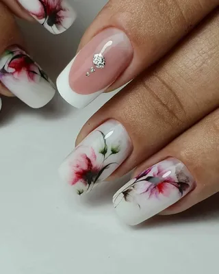 Китайская роспись ногтей/Цветок гелями MyNail - YouTube