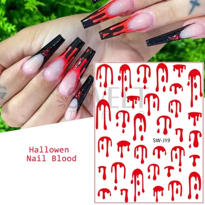Кровавый маникюр на хэллоуин с каплями крови и отпечатки пальцев с ножом на  черном фоне Стоковое Фото - изображение насчитывающей цвет, изолировано:  199927604
