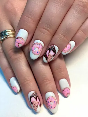ʙ я ᴜ и ᴇ ᴛ ᴛ ᴇ | Cream nails, Cream nail art, Cute nails