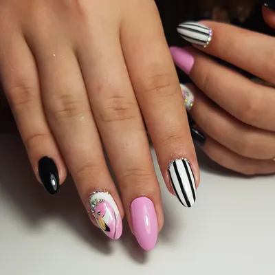 Маникюр с фламинго | Nail art, Nails, Flamingo