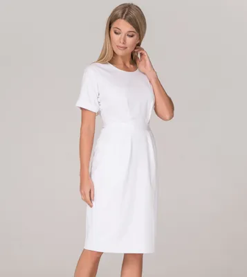 Медицинское Платье Jaklin, белый – купить в Краснодаре недорого