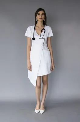 Медицинское платье женское на молнии Poison Atelier