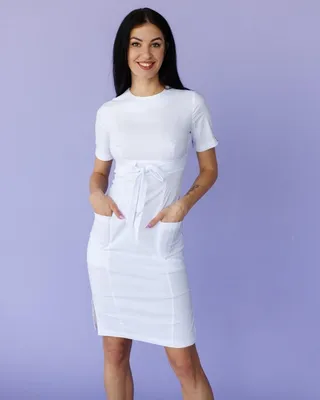 Медицинское платье женское Скарлетт белое: продажа, цена в Хмельницком.  Медицинская одежда от \"Білий Халат\" - 1704725369
