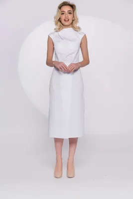 Медицинское платье DRS-W-1701 White