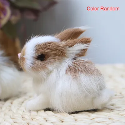 Имитация плюшевого кролика милый мини Кролик Детский подарок на день  рождения Искусственный маленький кролик Пасха домашний декор цвет случайный  - купить по выгодной цене | AliExpress