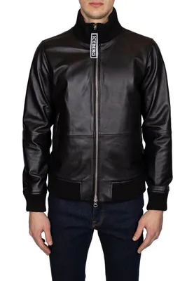 Куртка кожаная мужская ZO21-6801-0921 `Iceberg` черный