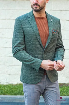 Модный мужской пиджак в зеленом цвете. Арт.:2-590-1 – купить в магазине  мужской одежды Smartcasuals