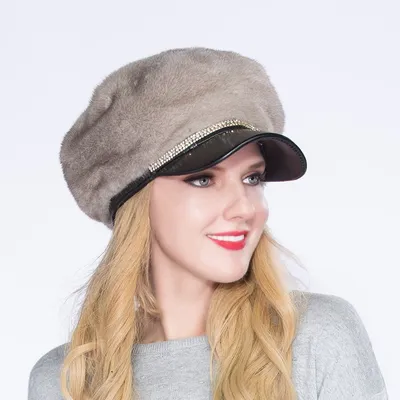 Женская шапка из норки 2022, Молодежная модная норковая шапка из цельной  кожи, рыцарская шапка, зимняя Удобная теплая шапка с бриллиантами,  элегантная - купить по выгодной цене | AliExpress