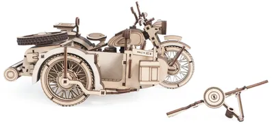 Конструктор 3D деревянный мотоцикл с коляской \"УРАН\" Lemmo купить в  Германии - kaufbei.tv