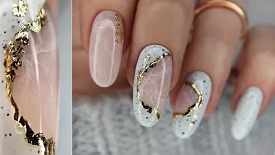 WOW! CONCRETE AND MARBLE ON NAILS | Marble manicure with potal / Trendy  nail design - YouTube