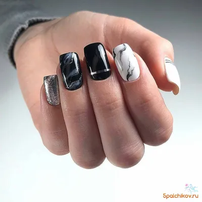 Дизайн ногтей мрамор - 58 photo