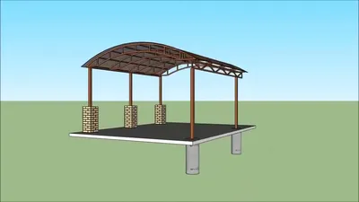 Как сделать навес для машины из профильной трубы своими руками и накрыть  профнастилом
