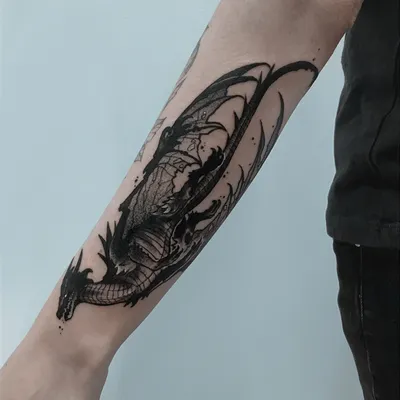 Тату дракон. Тату на руке | Black tattoos, Dark tattoo, Life tattoos