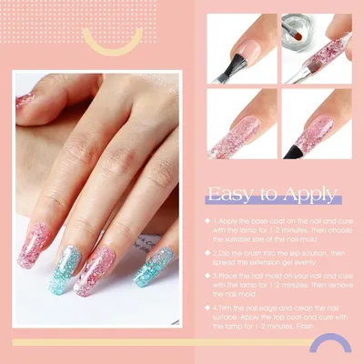 COSCELIA Poly Nail Gel Set Молния Изменение температуры Гель-лак Быстрое наращивание  ногтей Инструменты для наращивания ногтей купить недорого — выгодные цены,  бесплатная доставка, реальные отзывы с фото — Joom