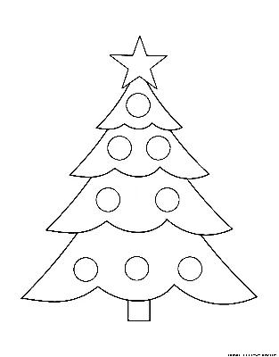 Раскраска Нарядная елка (елка) | Раскраски новогодних елок. Нарядных елок  раскраска