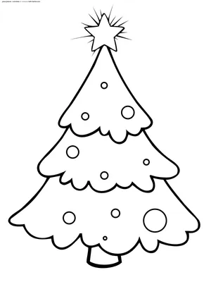 Раскраска Нарядная новогодняя елка (елка) | Раскраски новогодних елок.  Нарядных елок раскраска