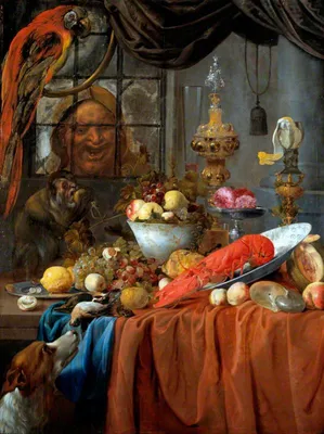 Виллем ван Алст - Натюрморт: фрукты, омар и серебряная посуда, 1670, 92×123  см: Описание произведения | Артхив