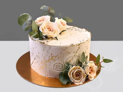 Небольшой свадебный торт 1009521 стоимостью 7 250 рублей - торты на заказ  ПРЕМИУМ-класса от КП «Алтуфьево»