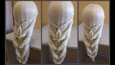 Красивое легкое плетение волос.Объемная прическа.Beautiful light hair  weaving. Full hairstyle. - YouTube