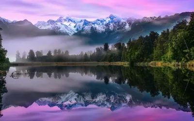 Пазл озеро в новой зеландии - разгадать онлайн из раздела \"Природа\"  бесплатно