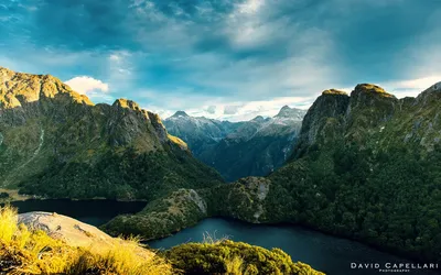 Пейзаж Дэвида Capellari гор, реки и природы Новой Зеландии - обои на  рабочий стол