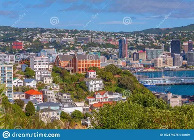 Центр города Веллингтона, Новая Зеландия Стоковое Изображение - изображение  насчитывающей дел, прописно: 152174275