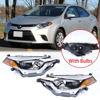 Fits For Toyota Corolla 2014 2015 2016 Pair LED Headlights Headlamps Black  LH+RH | eBay