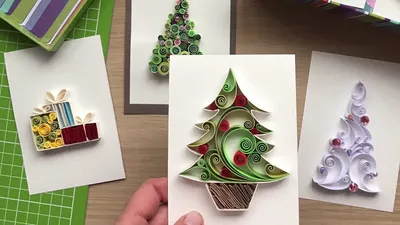 QllArt | Quilling Christmas tree | Открытка своими руками | Квиллинг ёлочка  - YouTube